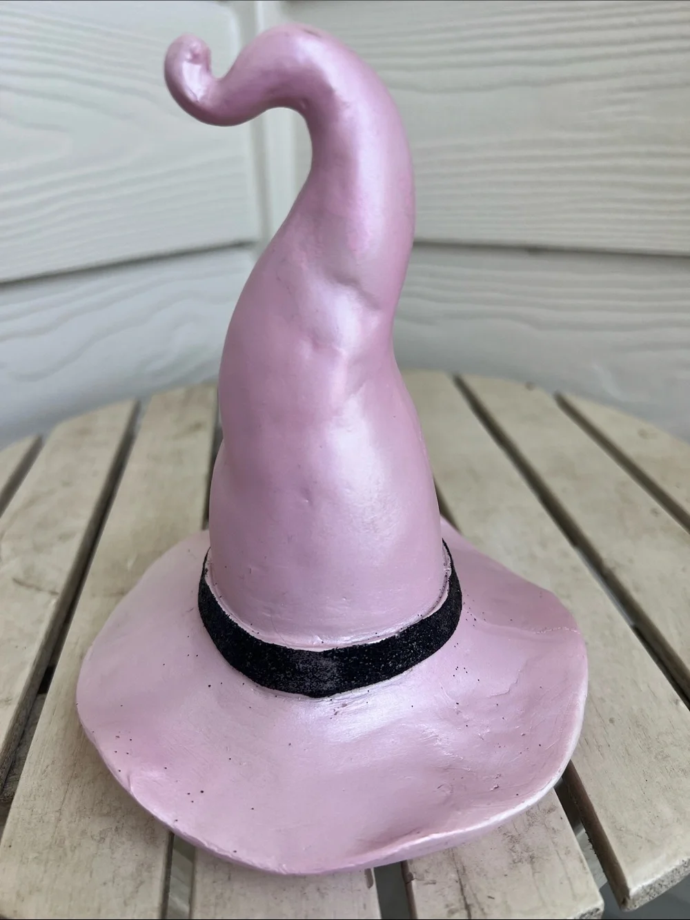 Pink Spooky Cute Halloween Witch Hat Tabletop Decor Figurine 6